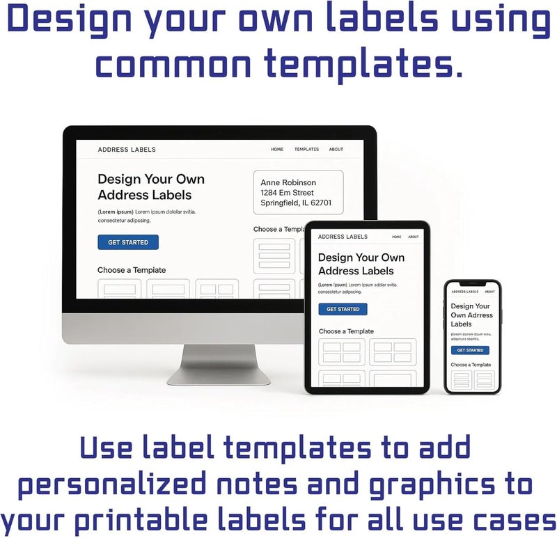 Blank Labels Easy Peeling Printable Address Shipping Labels, 2.625" x 1" | Customizable Sticker | White | 7500 Blank Mailing and Shipping Labels | Inkjet and Laser Printer Guaranteed | Blank Labels - Image 2